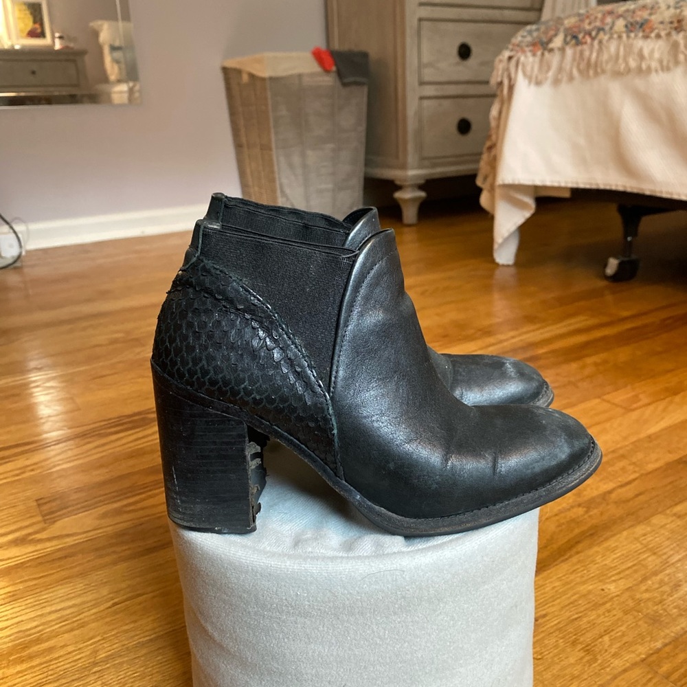 Black Johnson and Murphy booties